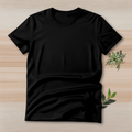 Half Sleeve Solid Premium Cotton T-shirt- Black