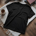 Half Sleeve Solid Premium Combed Cotton T-shirt- Black