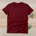 Half Sleeve Solid Premium Cotton T-shirt- Maroon