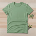 Half Sleeve Solid Premium Cotton T-shirt- Mint