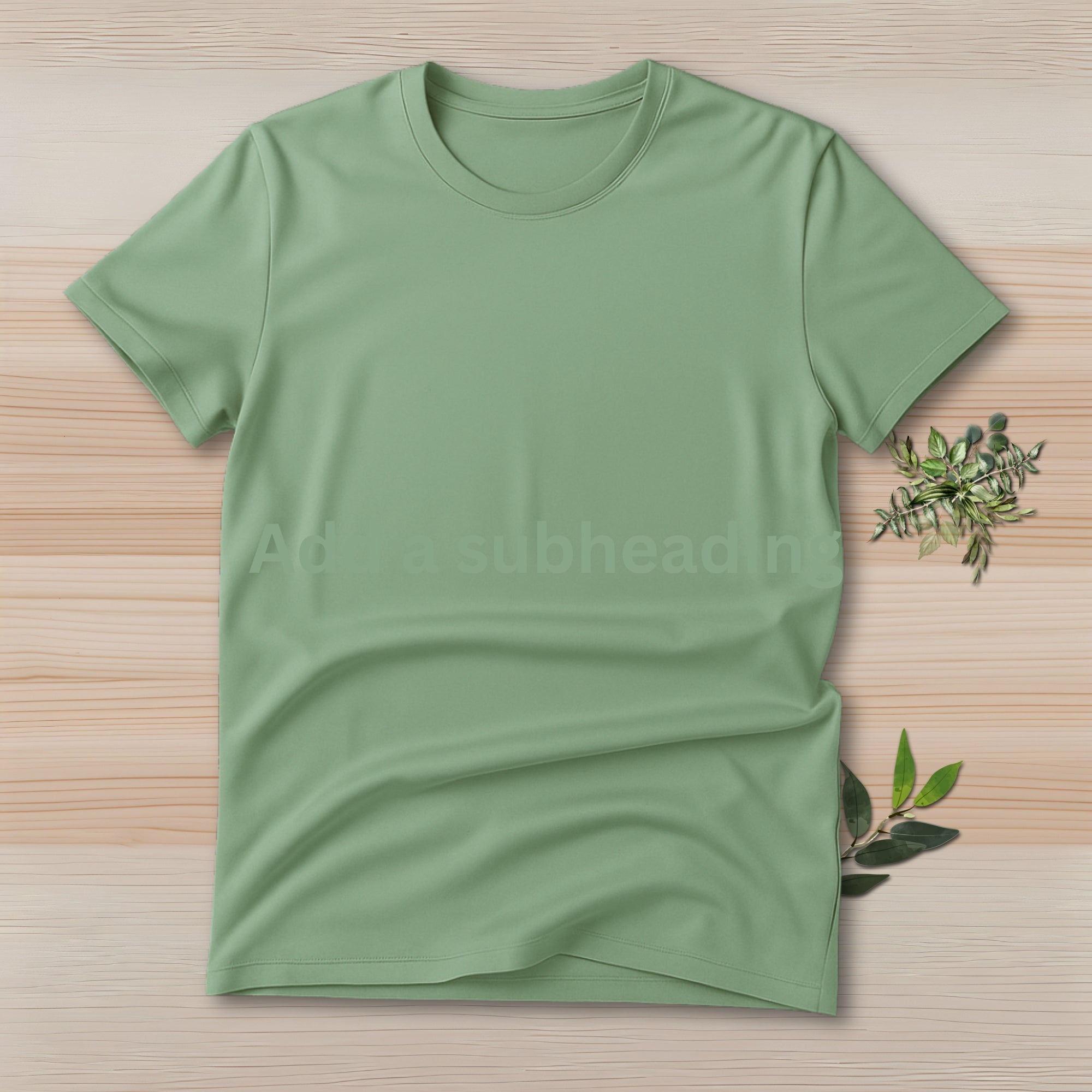 Half Sleeve Solid Premium Cotton T-shirt- Mint