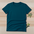Half Sleeve Solid Premium Cotton T-shirt- Patrol Blue