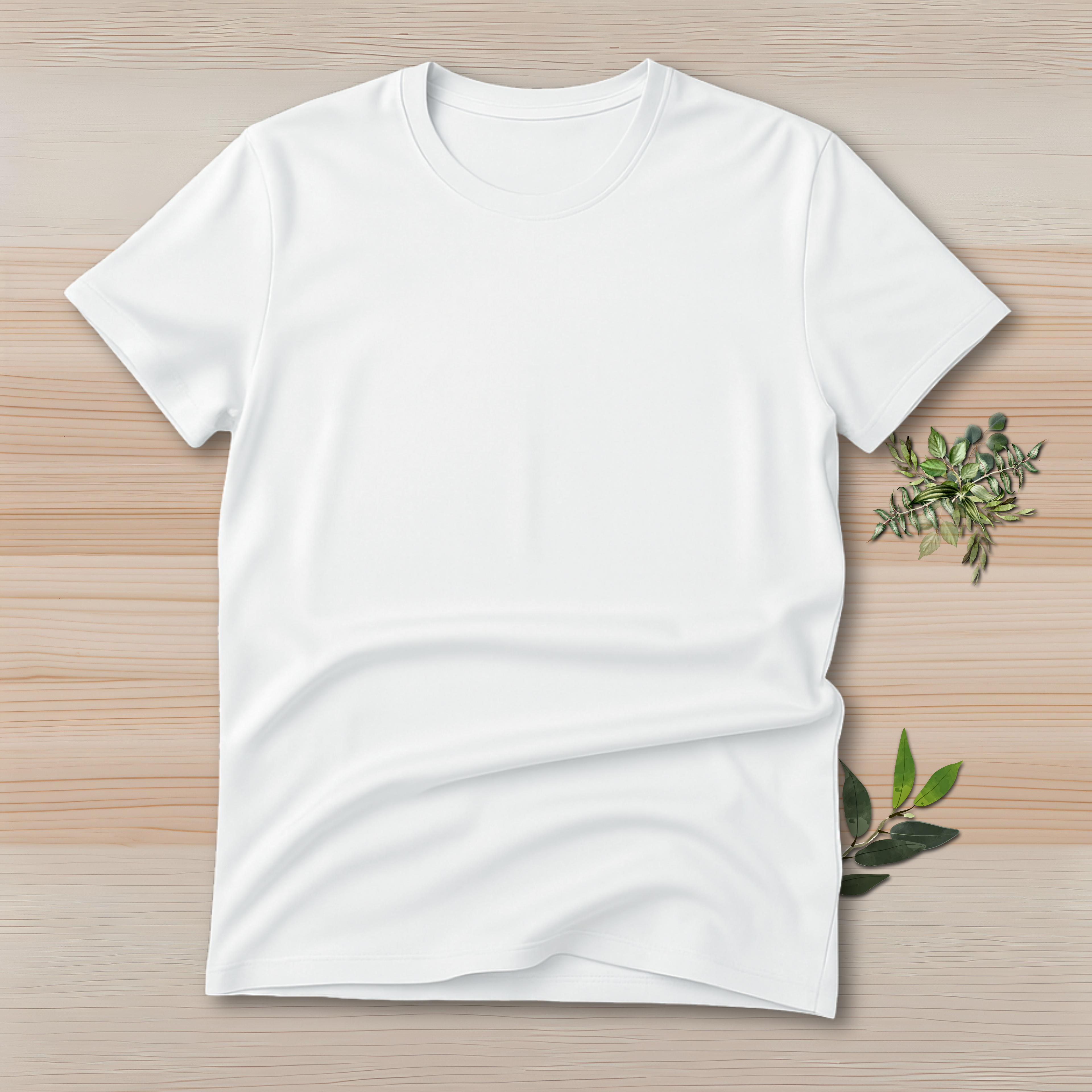 Half Sleeve Solid Premium Cotton T-shirt- White