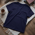 Half Sleeve Solid Premium Combed Cotton T-shirt- Neavy Blue