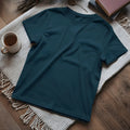 Half Sleeve Solid Premium Combed Cotton T-shirt- Patrol Blue