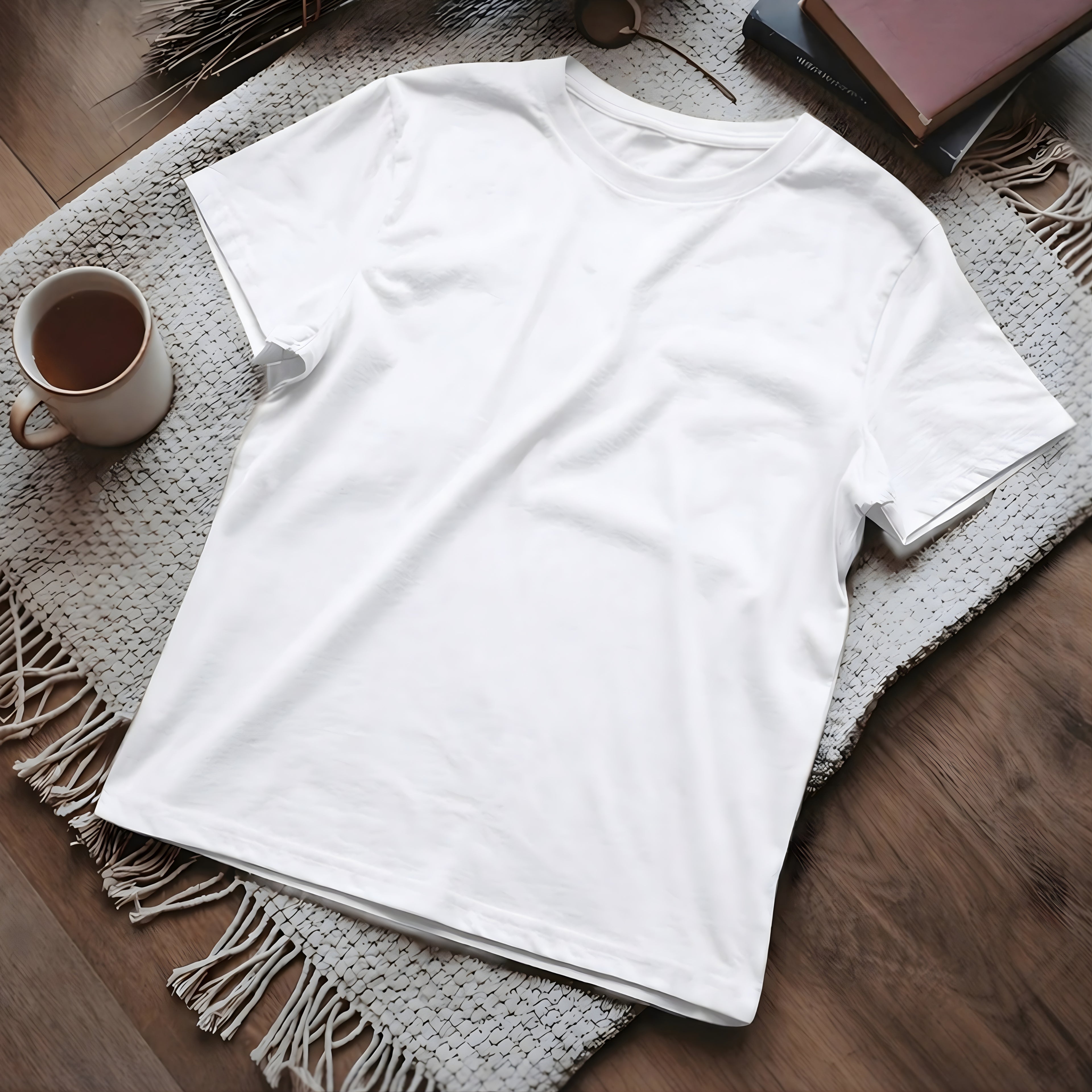 Half Sleeve Solid Premium Combed Cotton T-shirt- White