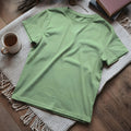 Half Sleeve Solid Premium Combed Cotton T-shirt- Mint